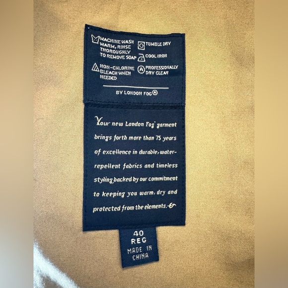 London Fog Men’s Limited Edition Tan Trench Coat Size- 40 Reg - Picture 8 of 10